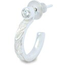 クリアCZリーフ シルバーピアス*AQUA SILVER(アクアシルバー)