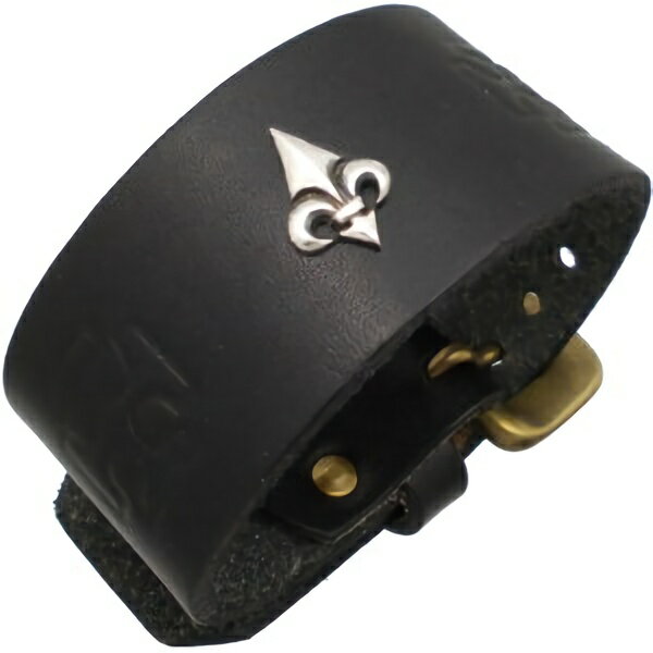 フレア シルバーダブルピンレザーブレスレット*Enemy(エネミー)