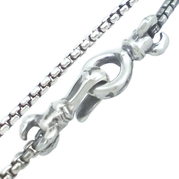 ロンワンズ(LONE ONES) 16-28in スモールベーシックネイチャーフック シルバーボックスチェーンネック..