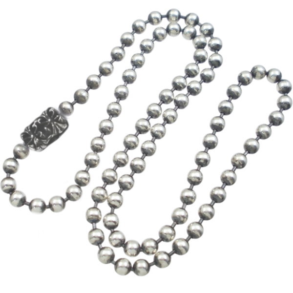 ロンワンズ(LONE ONES)*クロムクロス コネクター シルバー5mmボールチェーンネックレス(4)