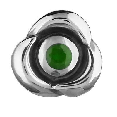 ロンワンズ(LONE ONES)*フロースタッドウィズエメラルド シルバーピアス