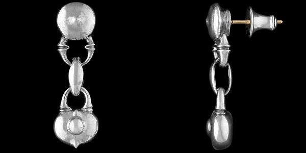 ロンワンズ(LONE ONES)*キスアンドフローリンクウィズハートロック シルバーピアス