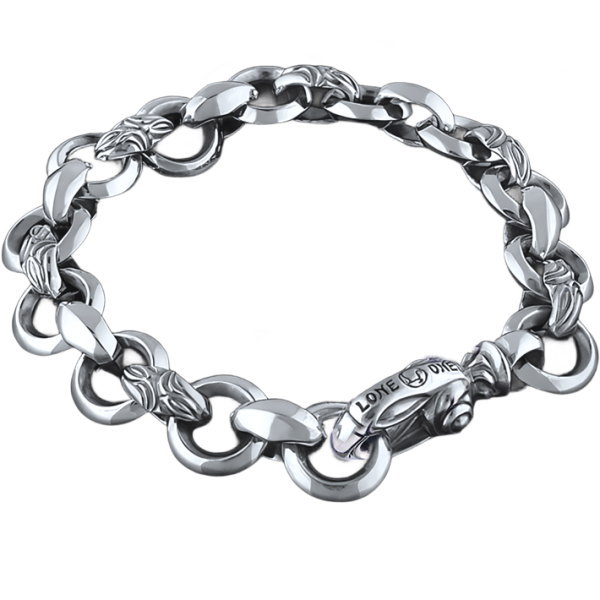 ロンワンズ(LONE ONES)*カーヴドシルクシグネット シルバーブレスレット