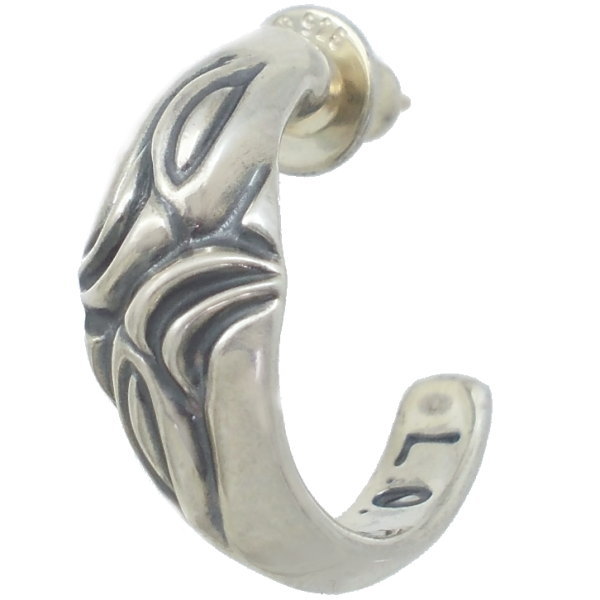 ロンワンズ(LONE ONES)*ラージカーヴドシルクフープ シルバーピアス