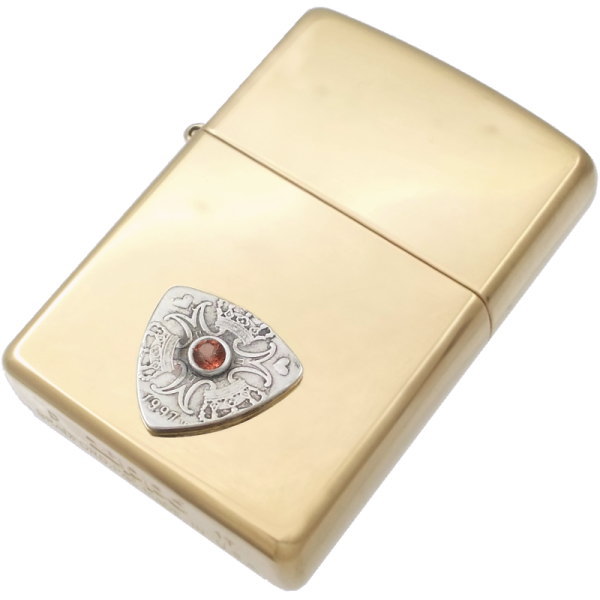 (1月)ガーネット クローネ ピック コイン センター ブラスジッポ 誕生石