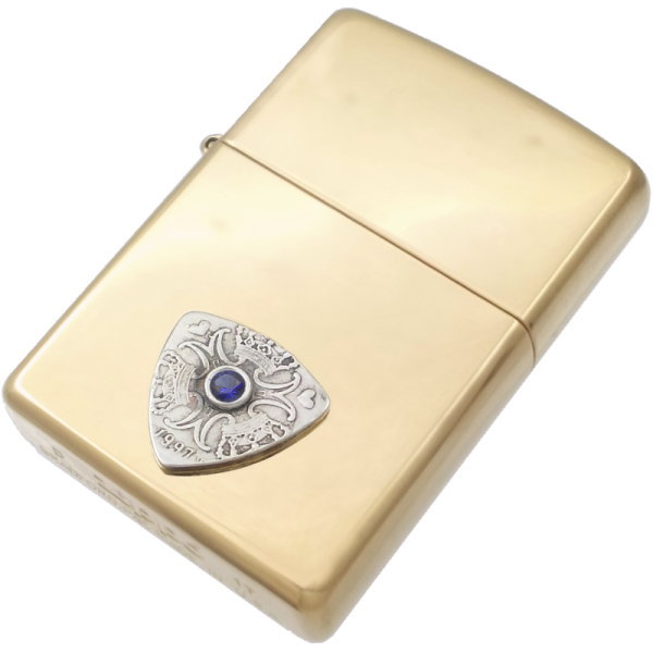 (9月)サファイア クローネ ピック コイン センター ブラスジッポ 誕生石