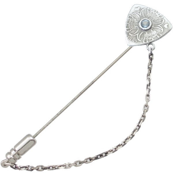 (12月)タンザナイト クローネ ピック コイン チェーン シルバーラペルピン誕生石