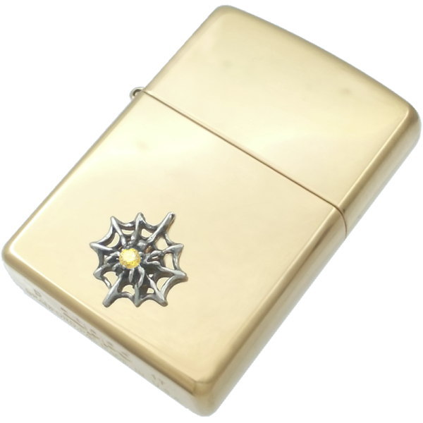 イエロージルコニア スパイダー センター ブラスジッポ 金運 開運 誕生石