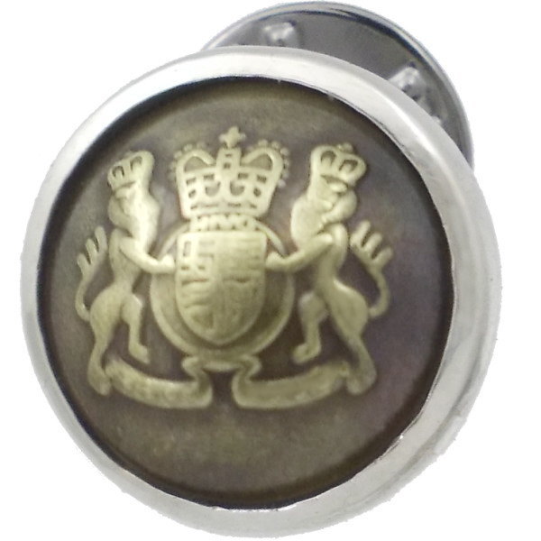 ブラス 王家のライオン シルバーピンバッジ ピンズ