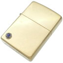 (9月)サファイア ツイスト フラワー ブラスジッポ 誕生石