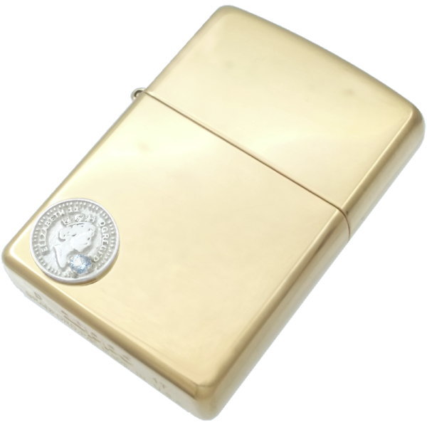 (12月)タンザナイト ホワイト エリザベス コイン ブラスジッポ 誕生石