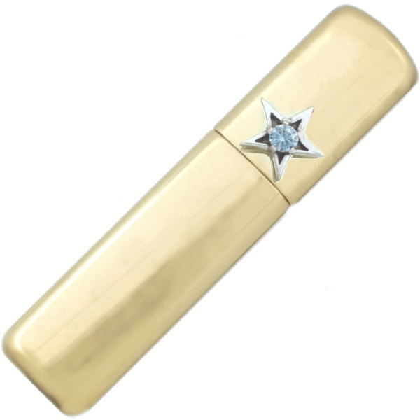 (12月)タンザナイト タイニー スター リッド ブラスジッポ 誕生石