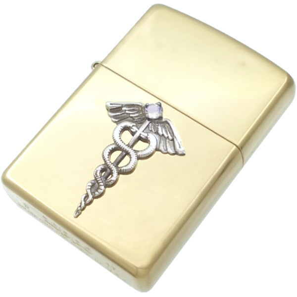 (6月)ブルームーンストーン ケーリュケイオン ブラスジッポ 誕生石