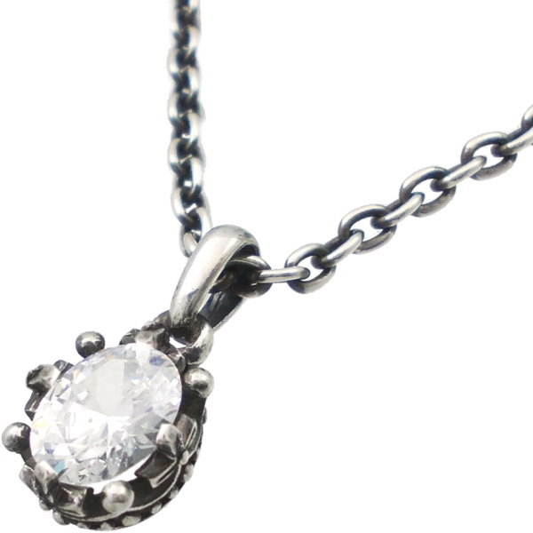 Pendant Tops - クリアジルコニア シルバー クラウン ペンダントトップ