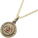 (1月)ガーネット アンティークゴールド フリーメイソン プロビデンスの目 シルバーペンダントネックレス 誕生石(4)