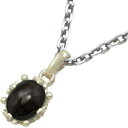 ゴールドコート オーバルオニキス シルバー クラウン ペンダントトップ