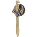 (9月)サファイア アンティークゴールド ダガー シルバーピンバッジ ピンズ 誕生石