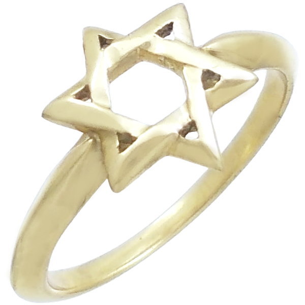 ゴールドコート ミディアム ヘキサグラム 六芒星 シルバーリング(指輪) 開運