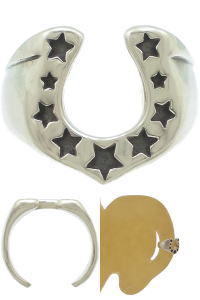 スター ホースシュー シルバーイヤーカフスメンズ イヤーカフス シルバー925 メン...