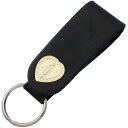 イエロージルコニア ゴールドコート ハート マリア ブラックレザー キーホルダー 金運 開運 誕生石