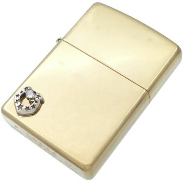 (6月)ブルームーンストーン スター ホースシュー ブラスジッポ誕生石