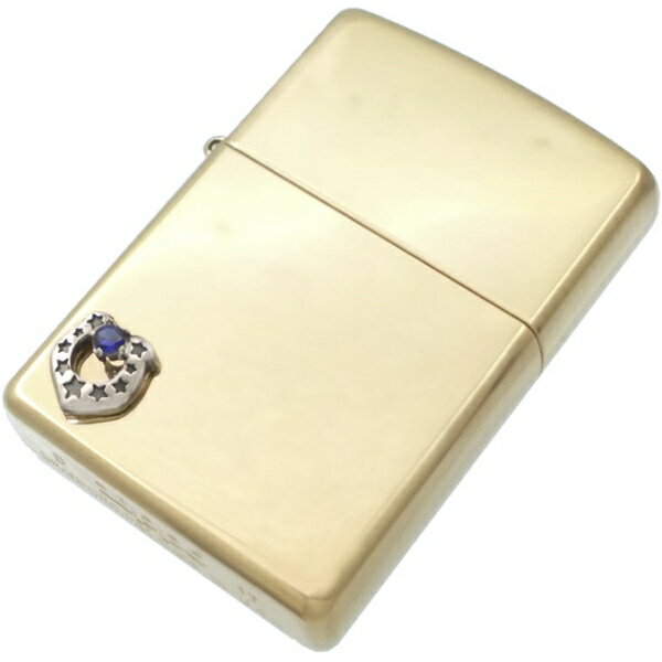 (9月)サファイア スター ホースシュー ブラスジッポ誕生石