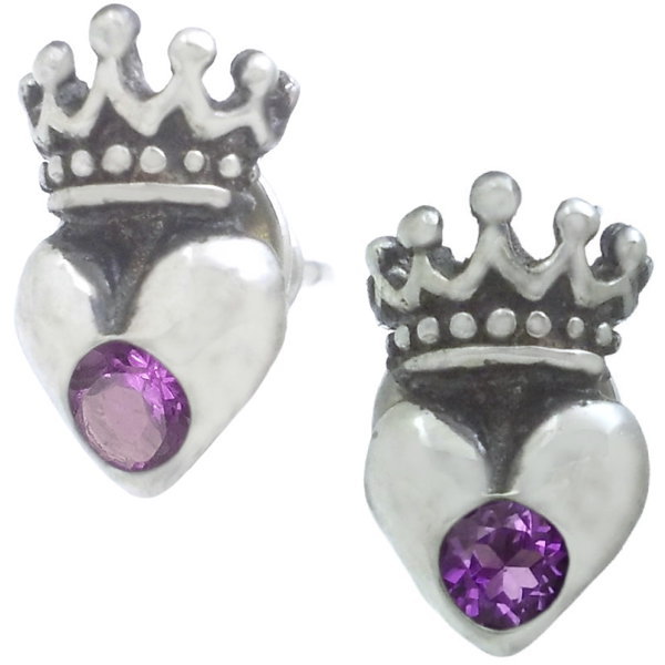 アメジストハートクラウンシルバーピ...