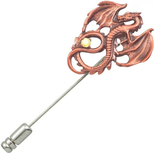 イエロージルコニア レッド フライング ドラゴン シルバーラペルピン 金運 開運 誕生石