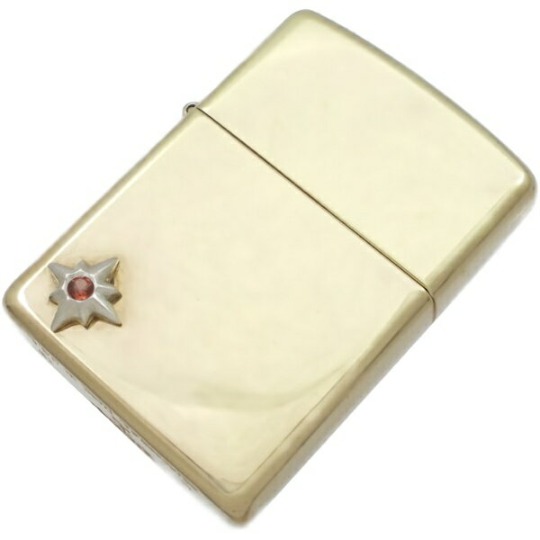 (1月)ガーネット サン (太陽神) ブラスジッポ誕生石