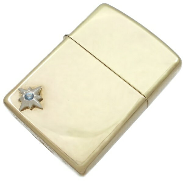 (3月)アクアマリン サン (太陽神) ブラスジッポ誕生石