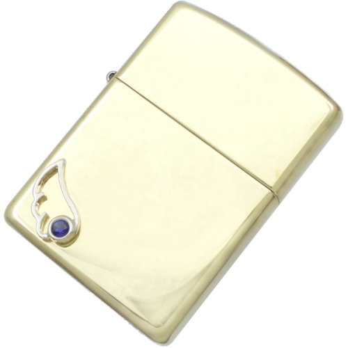 (9月)サファイア エンジェル フェザー ブラスジッポ誕生石