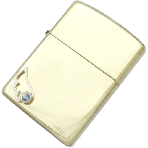 (12月)タンザナイト エンジェル フェザー ブラスジッポ誕生石