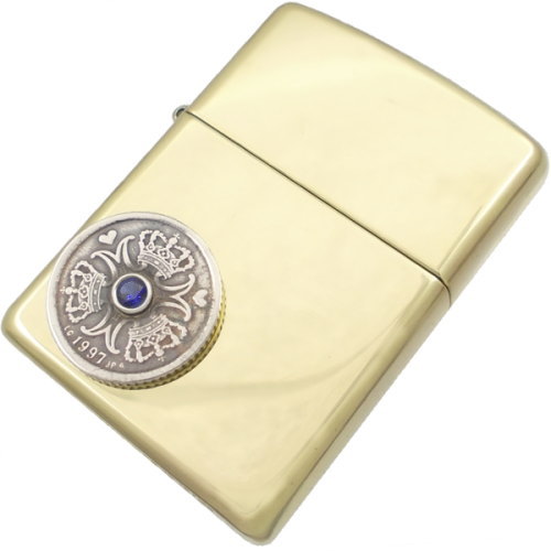 (9月)サファイアクローネ コインブラスジッポ誕生石