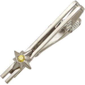 イエロージルコニアサン (太陽神) ロジュウム シルバーブラスネクタイピン 金運 開運 誕生石