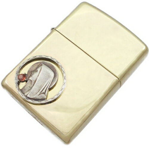 (1月)ガーネット ブラック マリア コイン ブラスジッポ誕生石