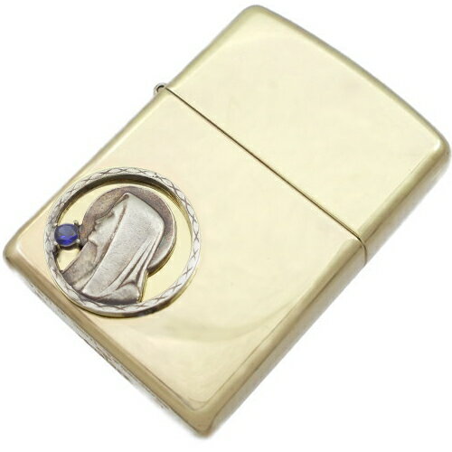 (9月)サファイア ブラック マリア コイン ブラスジッポ誕生石