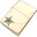 (2月)アメジスト ツイン スター ブラスジッポ誕生石