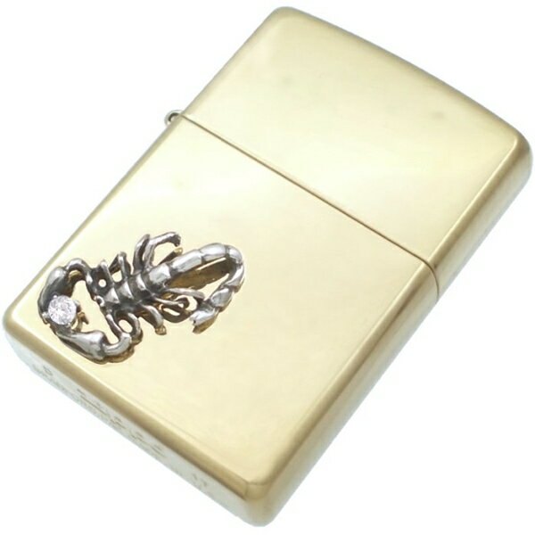 (4月)ジルコニア スコーピオン ブラスジッポ 誕生石