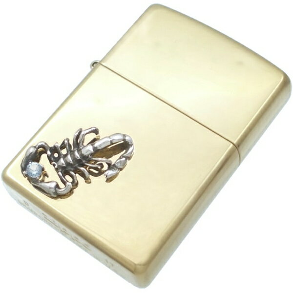 (12月)タンザナイト スコーピオン ブラスジッポ 誕生石