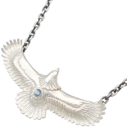 (12月)タンザナイト ホワイト イーグル シルバーペンダントトップ 誕生石
