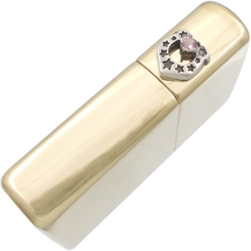 (10月)ピンクトルマリン スター ホースシュー リッド ブラスジッポ誕生石