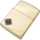 (9月)サファイア ゴシック クロス ブラスジッポ誕生石