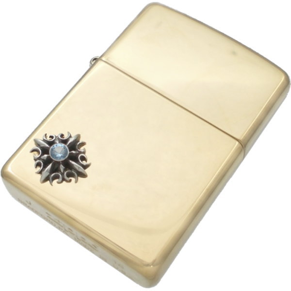 (12月)タンザナイト ゴシック クロス ブラスジッポ誕生石