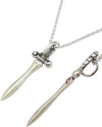 (1月)ガーネット ダガー シルバーペンダントネックレス 誕生石 シルバー925 メンズ レディース アクセサリーの商品画像 2