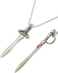 (7月)ルビー ダガー シルバーペンダントネックレス 誕生石 シルバー925 メンズ レディース アクセサリーの商品画像 2