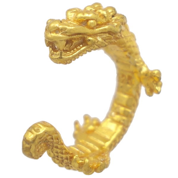 ゴールドコート ニュー ドラゴン シルバーイヤーカフス開運/メンズ イヤーカフス