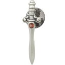 (1月)ガーネット ダガー シルバーピンバッジ ピンズ 誕生石
