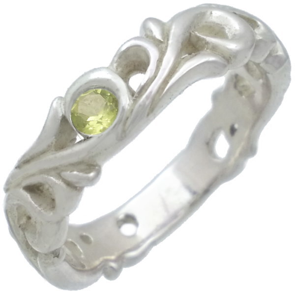 ペリドットホワイトアラベスクシルバ...