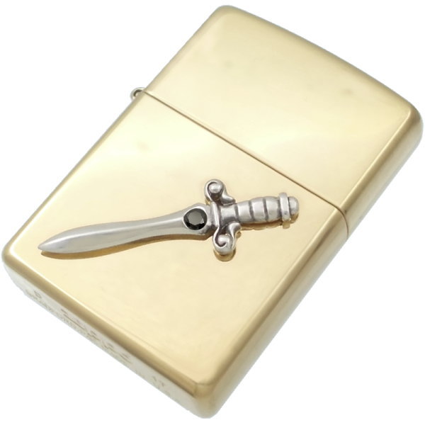 ブラックジルコニア スラント ダガー ブラスジッポ