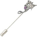(2月)アメジスト ユーロ ドラゴン シルバーラペルピン 誕生石
